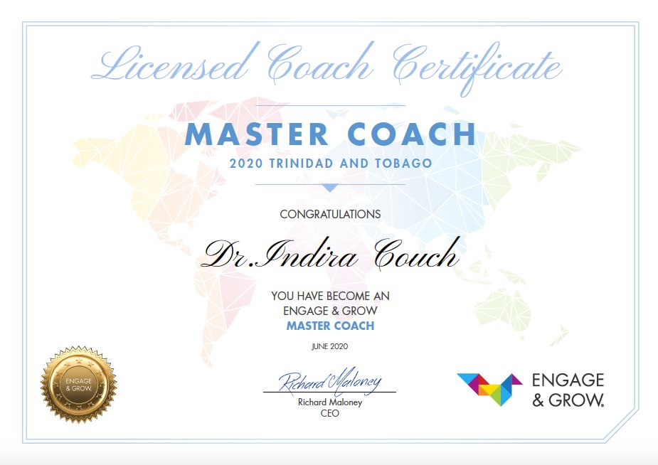 Indira Couch as Engage & Grow master coach in Trinidad & Tobago